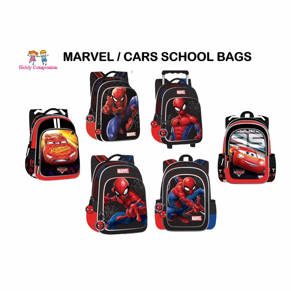 Authentic Spider man McQueen Cars School Bags Kiddy Companion
